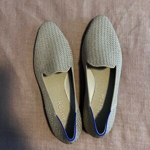 NWOT Rothy’s Size 6 Women's Woven Loafers - Gold and Tan